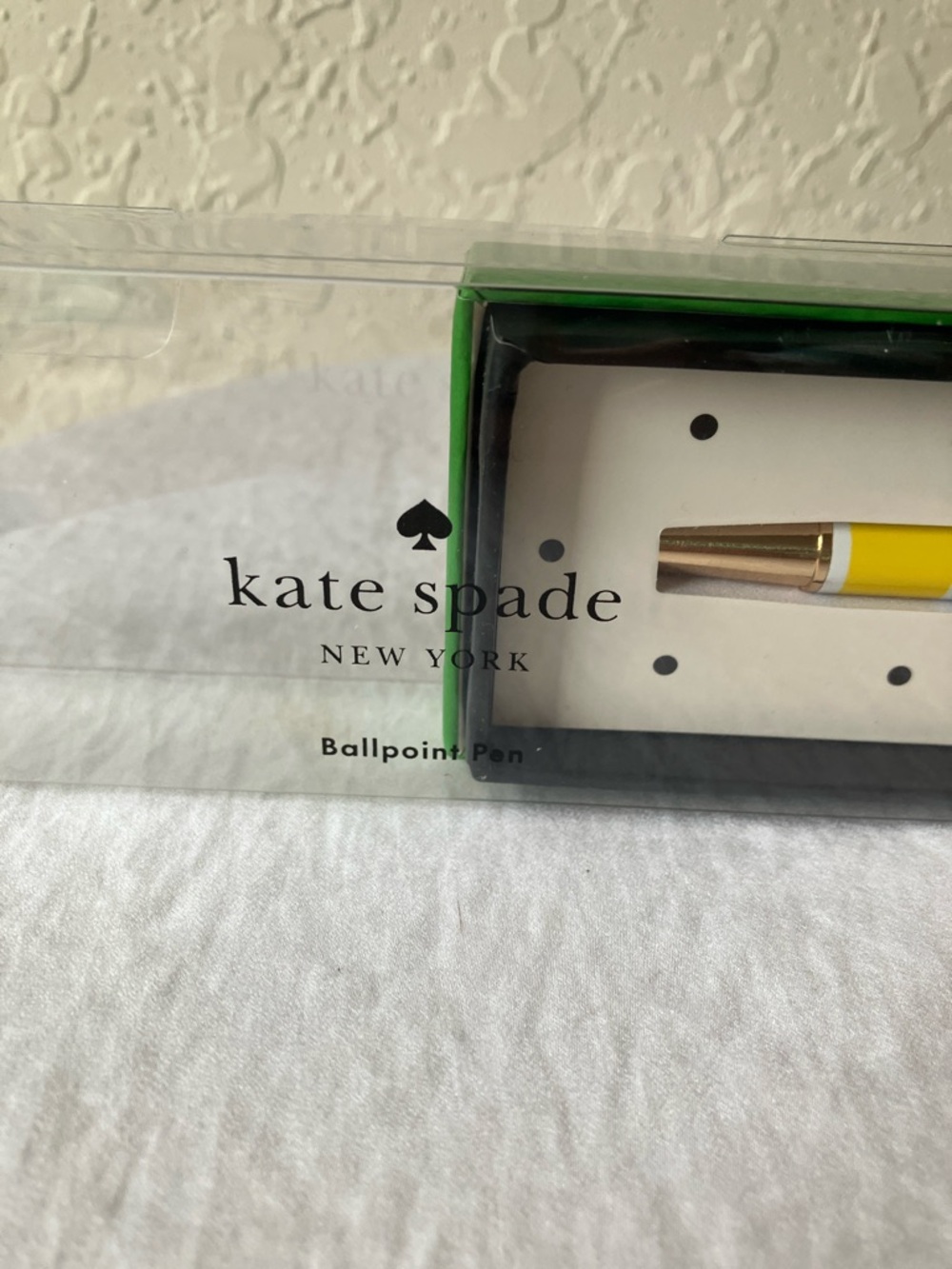 kate spade: Multicolor Stripe Gold Tone Trim Ballpoint Pen- Black - Picture 6 of 11